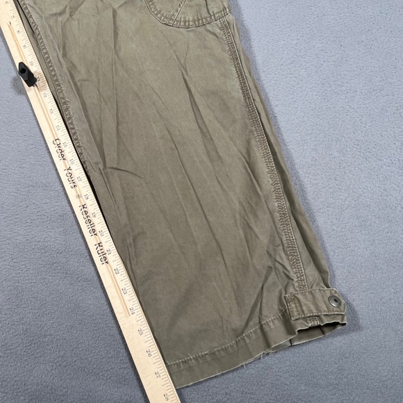 Vintage‎ Old Navy Cargo Pants Mens 31x28 Olive Green Military Utility Y2K - Picture 7 of 11